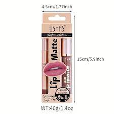 Ushas Lipliner and Lipgloss Beautiful Makeup Set with different shades