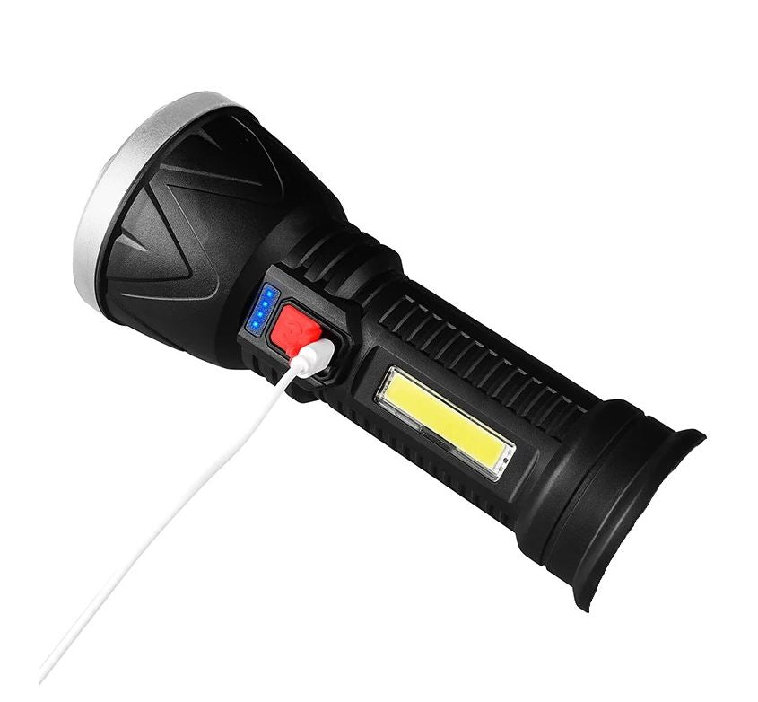 Rechargeable LED Flash Light + COB Side Light