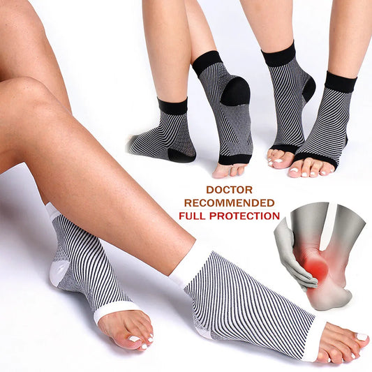 Arch Support Joint Heel Pain Relief Slip on socks 2 Pairs