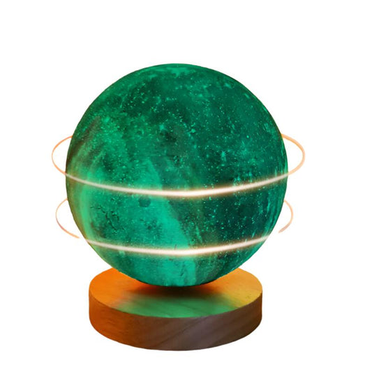 Rechargeable Multi Colour Rotating Moon Lamp 12cm