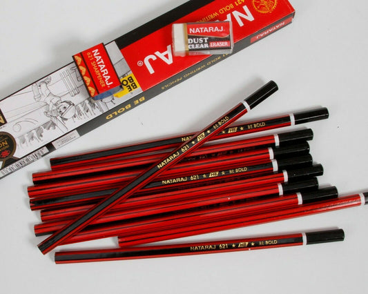 HB 12pc Pencils with Sharpener & Eraser