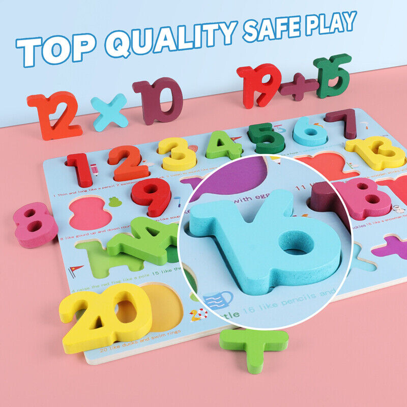 3D Colorful Learning Wooden Numbers