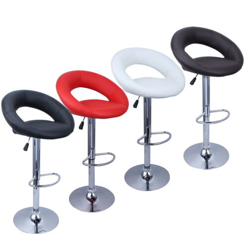 Faux Leather Swivel Bar Stools