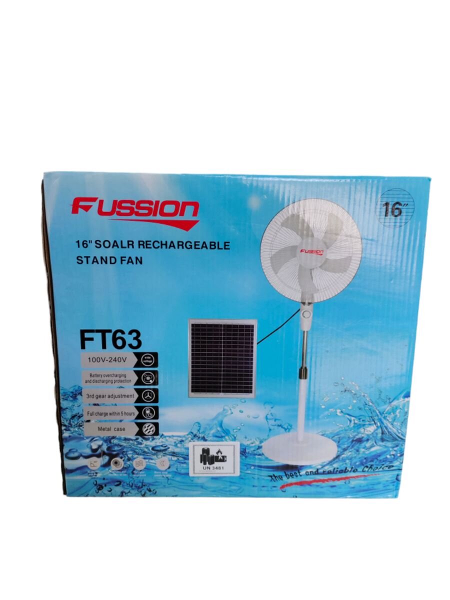 16" Solar Rechargeable Stand Fan