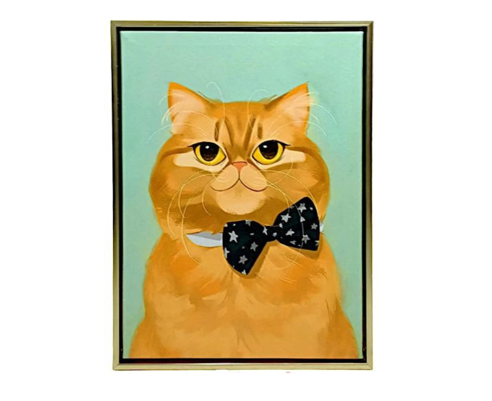 Cute Cat Wall Art - 30cm x 40cm