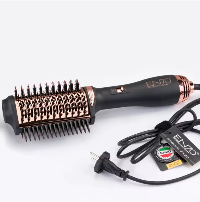 ENZO Electric styling Comb One Step Blow Dryer Volumize Hot Air Brush Professional Hair Straighten Brush Salon Blow Dryer Brush