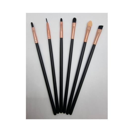 6 Piece Make Up Brush Set - Black