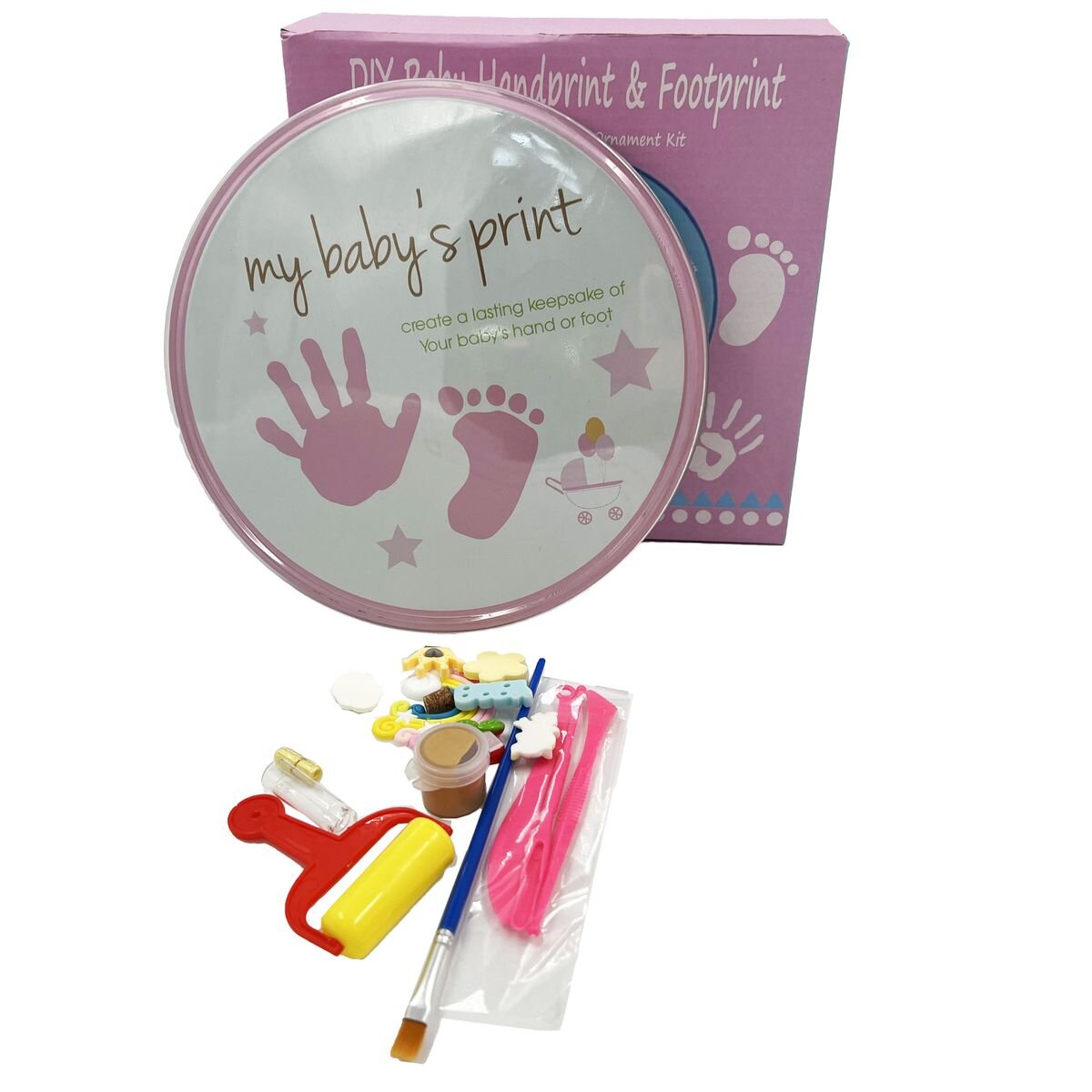 Baby footprint best sale ornament kit