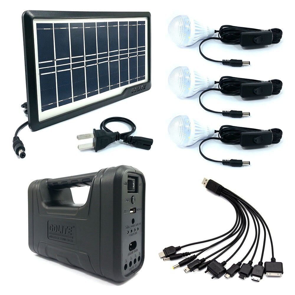 Portable Solar Charged Light Kit System