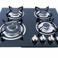 Built-In Tempered Glass Countertop 4 Burner Gas Stove