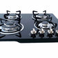 Built-In Tempered Glass Countertop 4 Burner Gas Stove