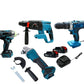 Set Of Impact Wrench,Angle Grinder,Hammer Drill, Electric Drill With 2 48V Batteries