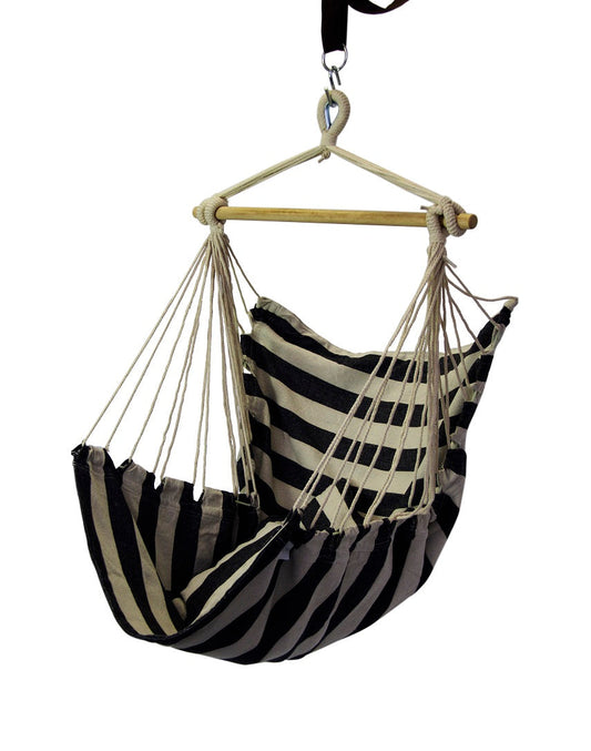 Black and White Stripe Cushion Scoop design Hammock