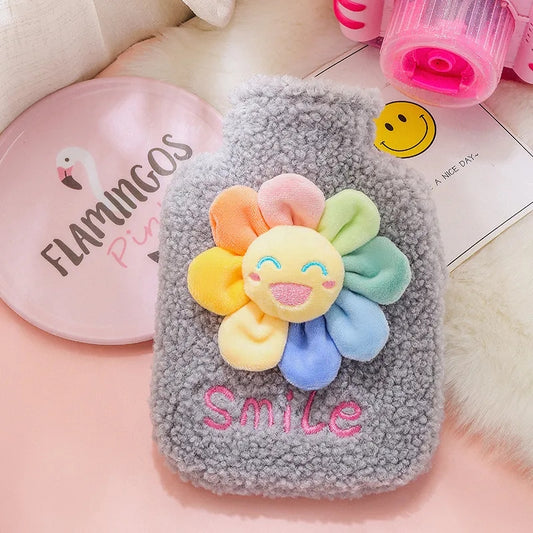 400ml Hot Water Bottle with Sunflower Cover