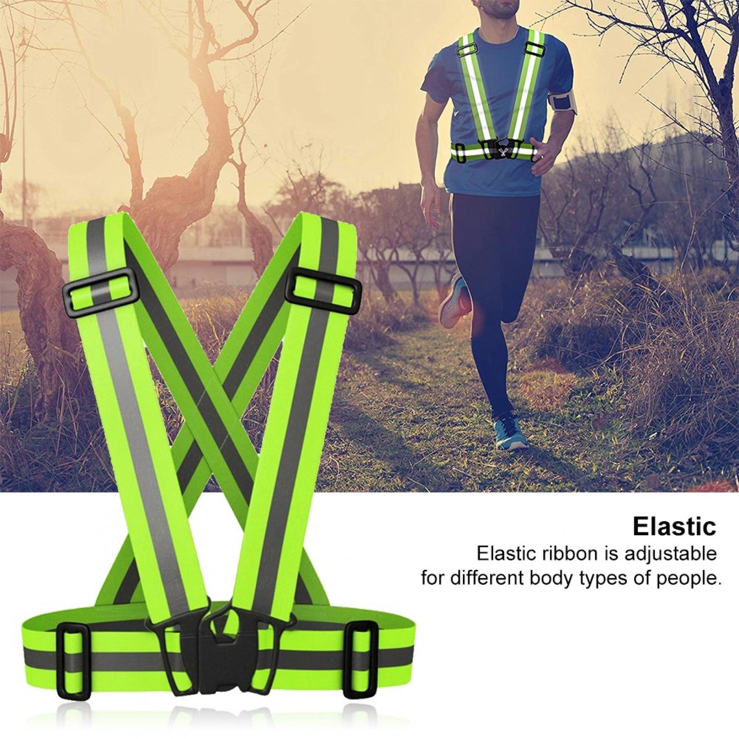 Adjustable High Visibility Reflective Security Safety Vest