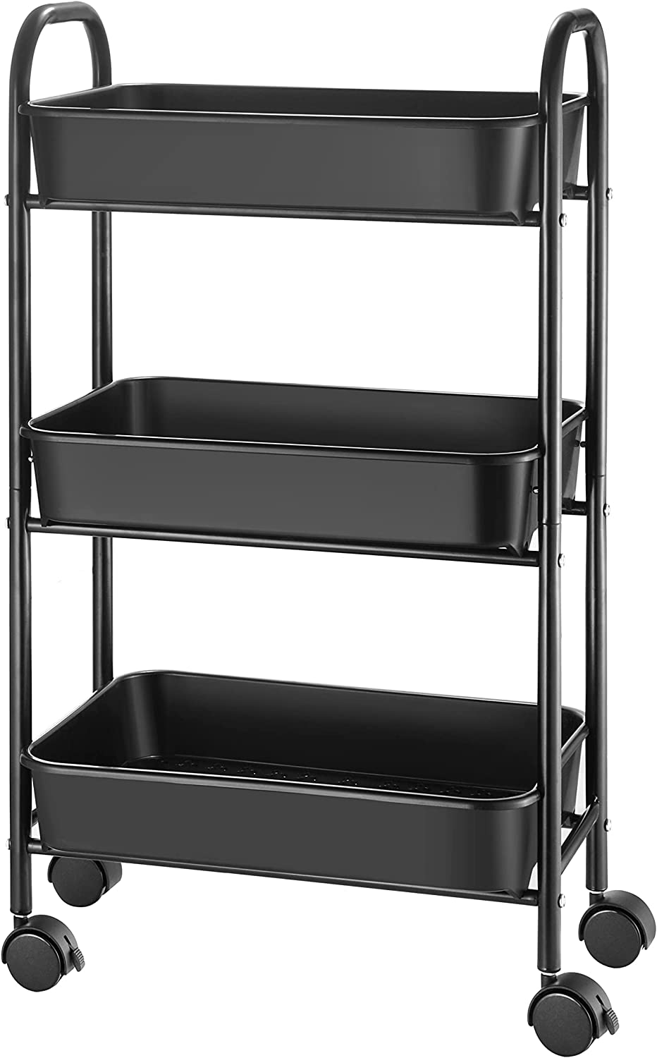 3-Tier Heavy Duty Utility Metal Rolling Storage Cart