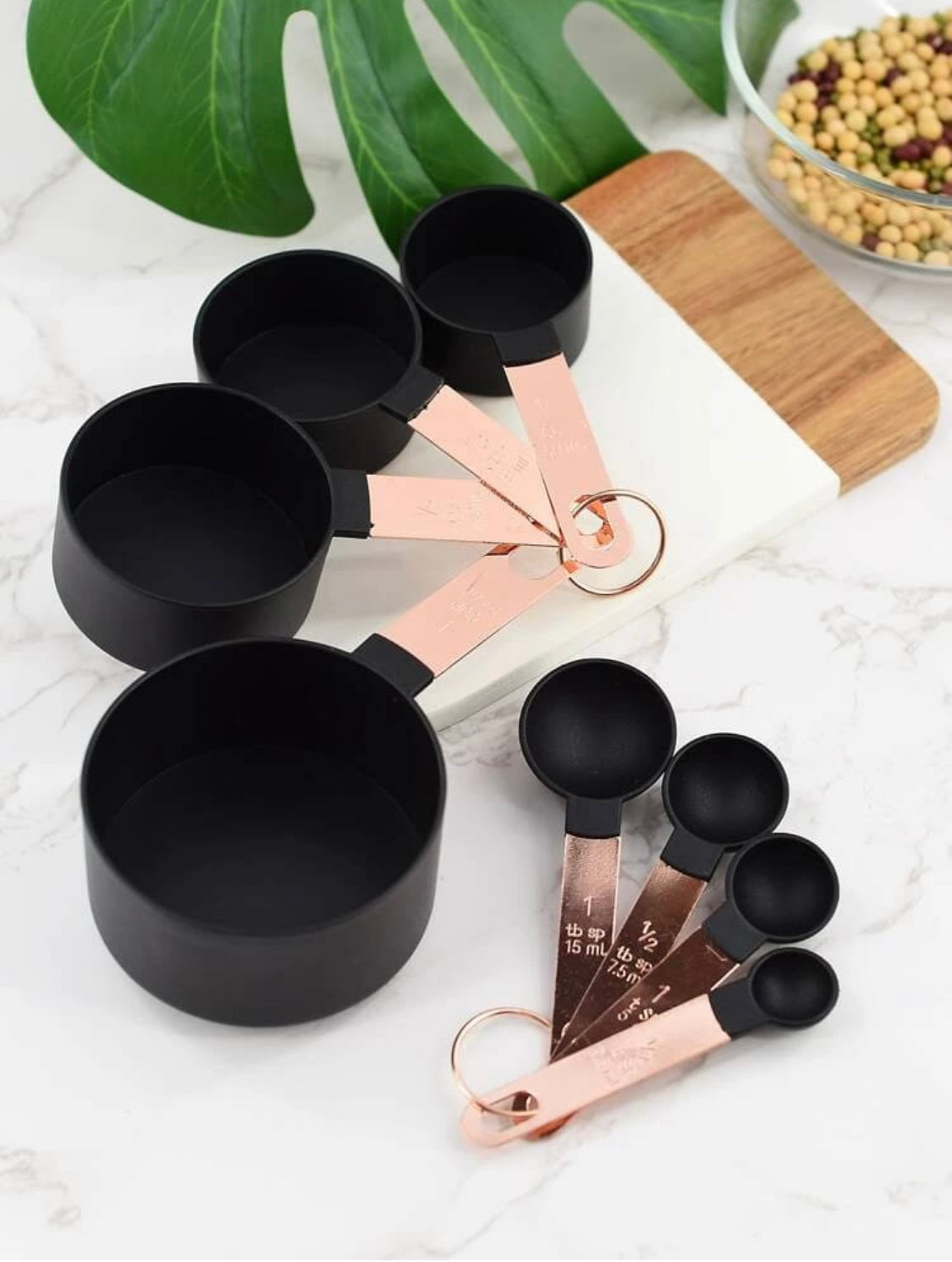 Stackable 8pc Measuring Cup & Spoon Set