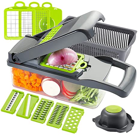 Multi-functional Vegetable Cutter, Slicer, Shredder and Dicer Set