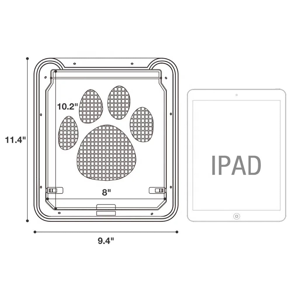 Pet Screen Door/Flaps -Grey