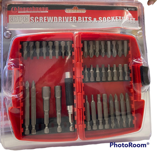 Longchuang 37Pcs Screwdriver Bits And Sockets Set