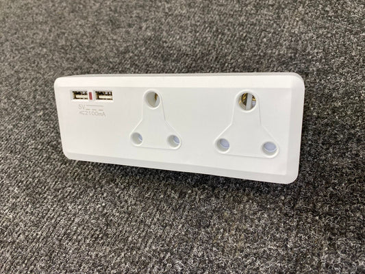 Double Adaptor Plug  2X16A 3Pin with USB Ports