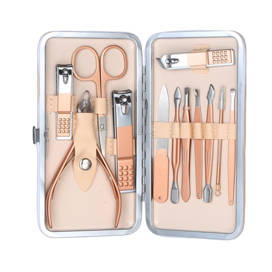 12 Piece Rose Gold Manicure Set