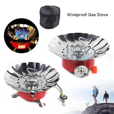 Portable Outdoor Camping Picnic Gas Stove Windproof Lotus Shape Cooking