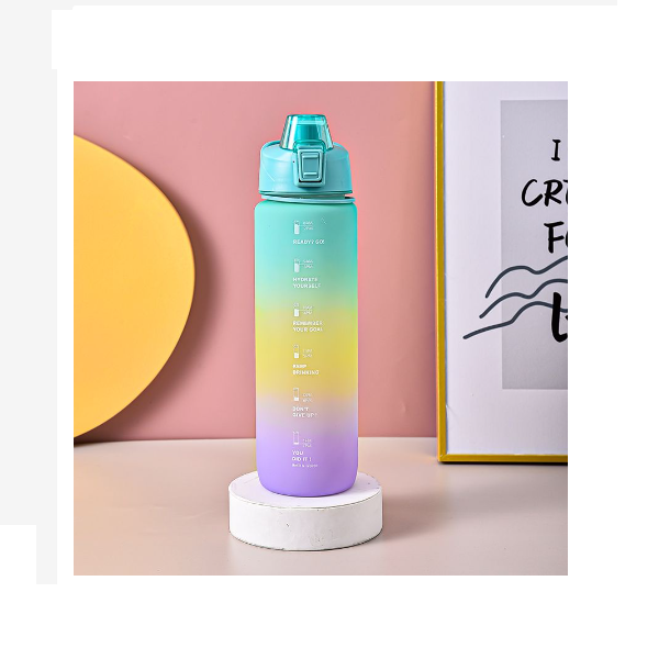 1L BPA Free Motivational Water Bottle