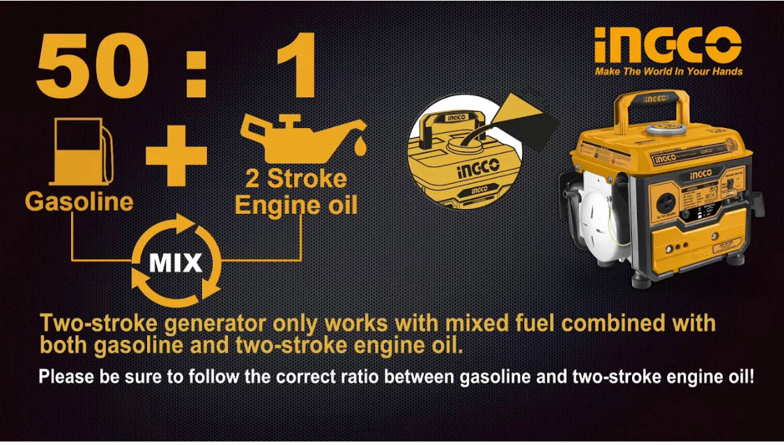 Ingco Petrol Generator 2 stroke 800watt