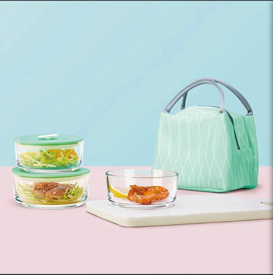 4 pc Lunch set with Cooler box