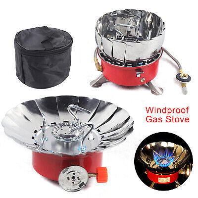 Portable Outdoor Camping Picnic Gas Stove Windproof Lotus Shape Cooking