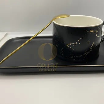 3pcs Luxury Marble Tea Cup Set