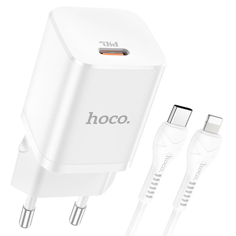 Hoco N19 Rigorous PD25W charger set(Type-C to iPhone)