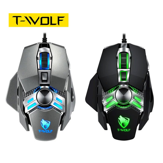 T-WOLF V10 Wired Gaming Mouse - Black