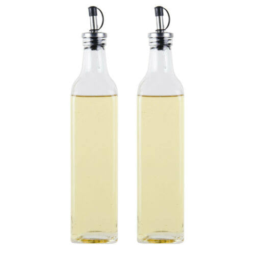 Oil/Vinegar Pouring Dispenser Bottle Glass Pack of 2