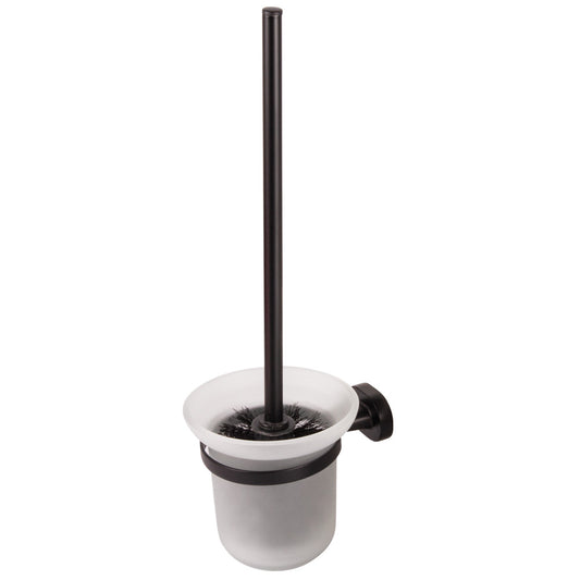 Matt Black Toilet Bowl Brush With Holder