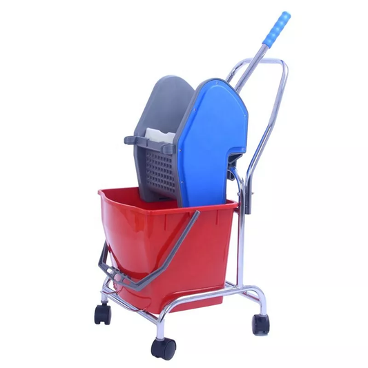 Single Bucket 25L Mop Wringer Trolley