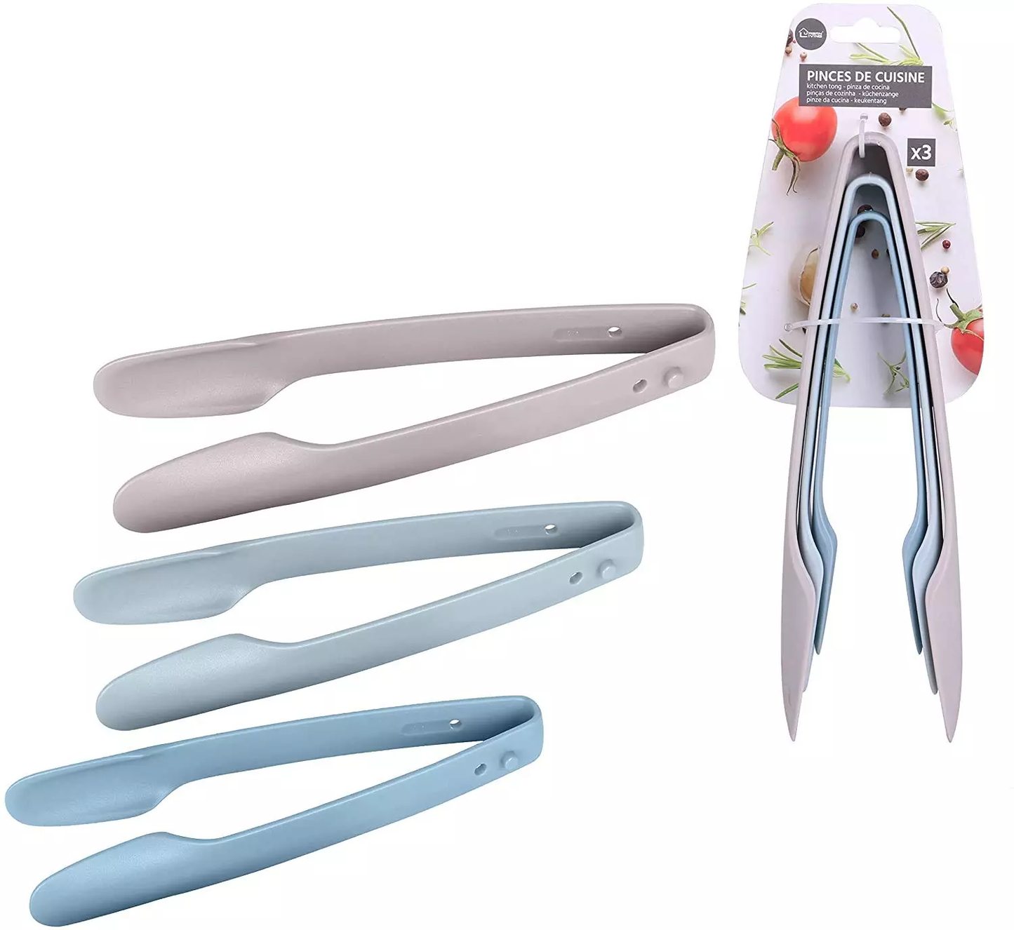 Nesting Food Tongs 3pc