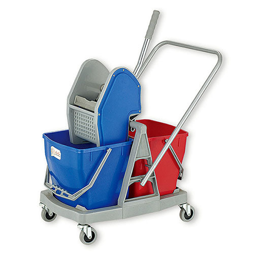 Double Buckets (20L x 2) Mop Wringer Trolley