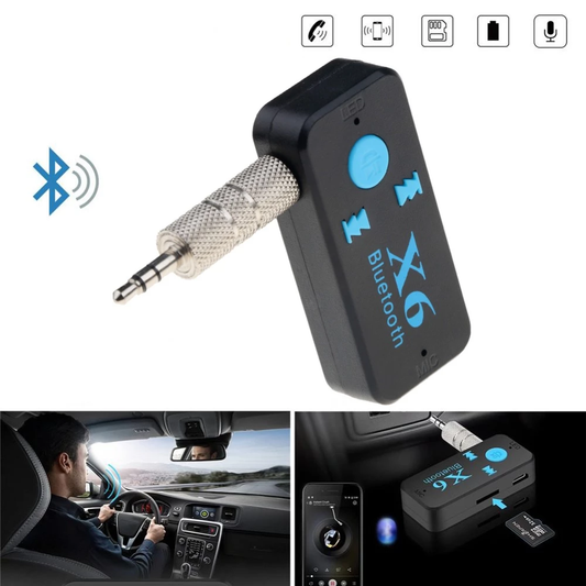 Car Wireless Bluetooth (X6) Aux Audio Receiver Hand Free