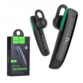 Hoco Wireless headset “E1” earphone with mic BLACK