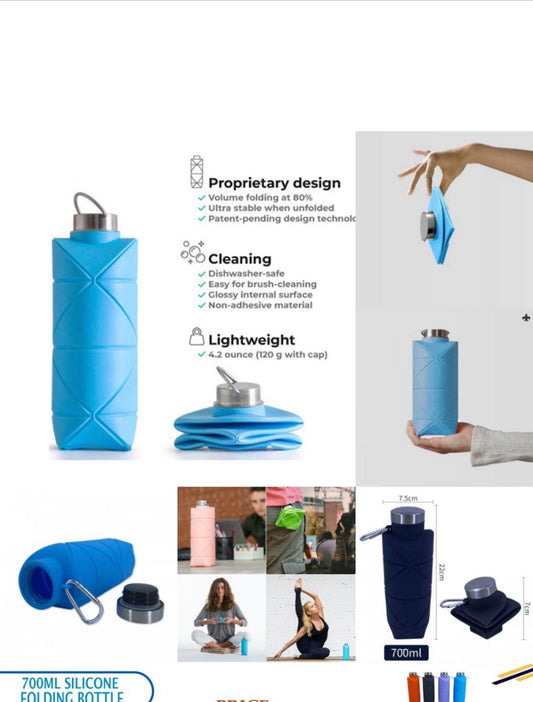 Silicone folding bottle 700ml