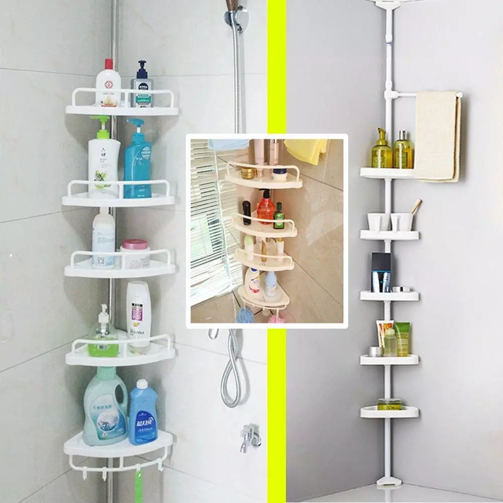 Bathroom Multi Corner Shelf High Durable 4 Layer Kitchen / Bathroom Corner Shelf