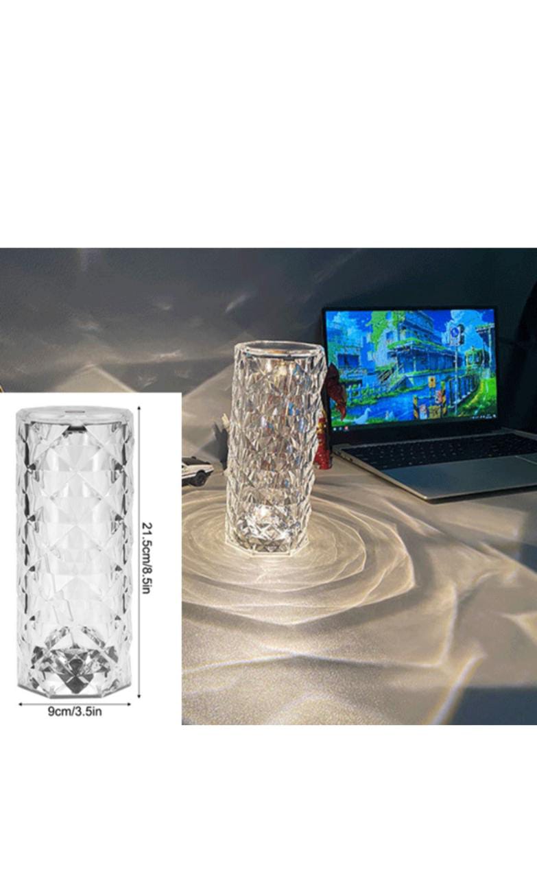 Crystal Table Lamp Torch / USB Charging