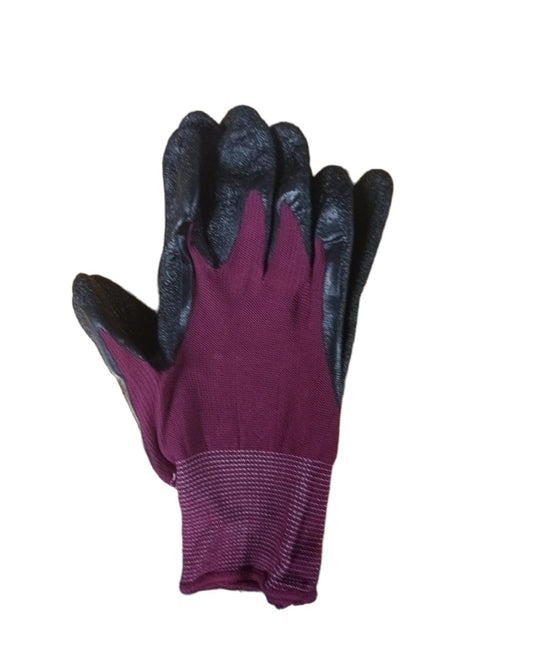 Purple and Black Gloves