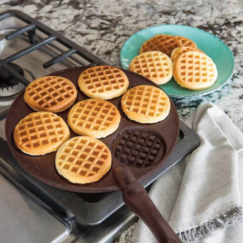 Waffle Maker Pan -7 Holes / Copper