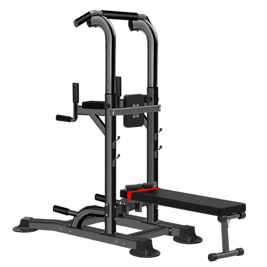 Pull Up Bar Gym Fitness Equipment Power Tower With Bench and Barbell Stand