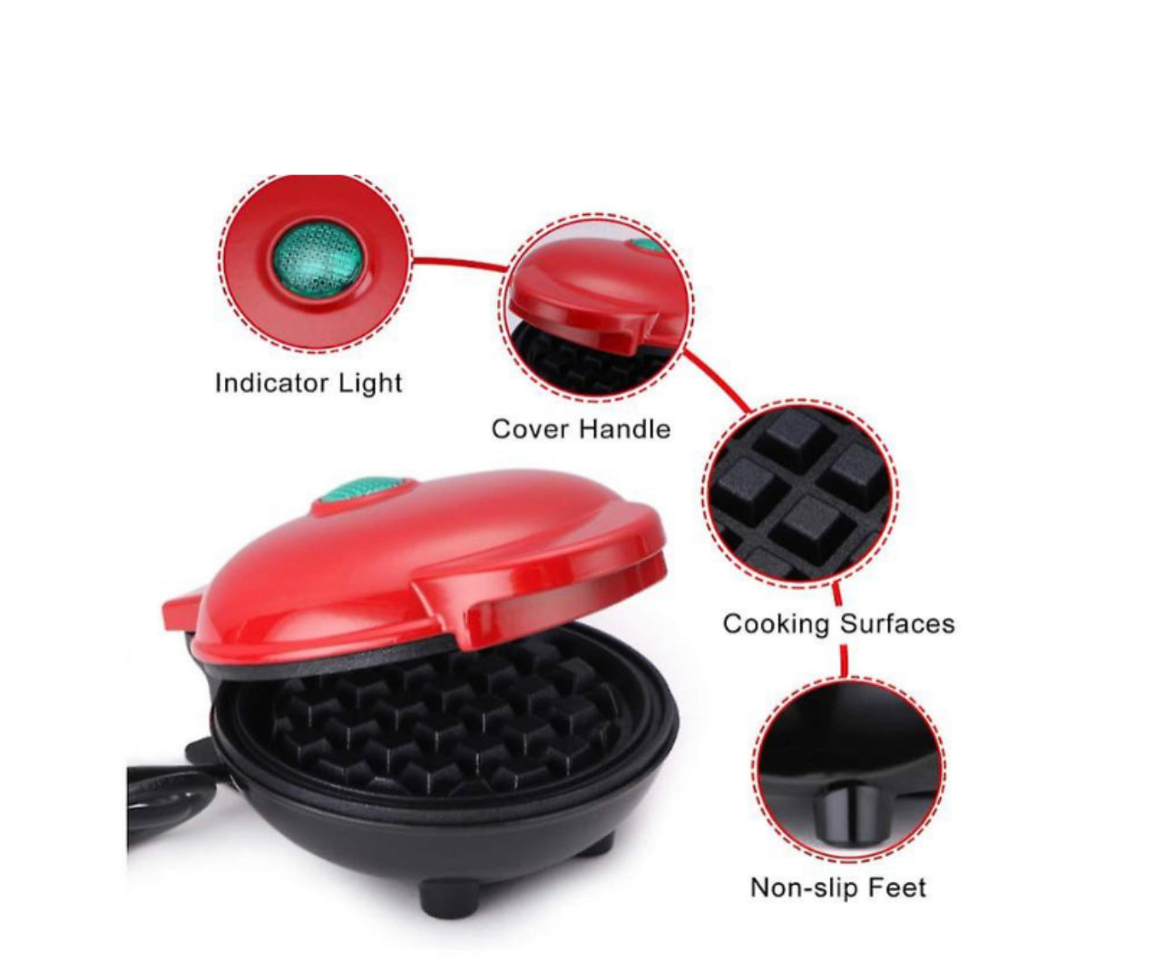 Mini waffle maker household children baking machine multi-function cake