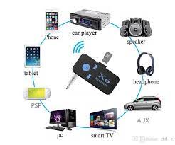 Car Wireless Bluetooth (X6) Aux Audio Receiver Hand Free