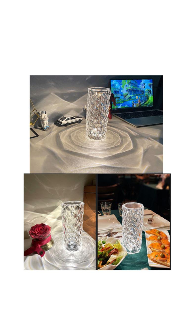 Crystal Table Lamp Torch / USB Charging